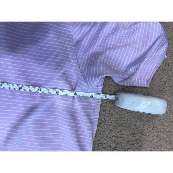 Men's Purple Striped Callaway Polo Shirt XL - Picture 4 of 5